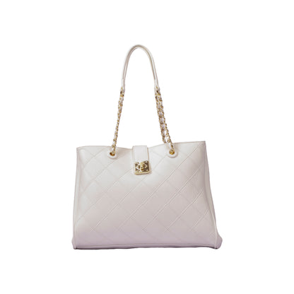 Twist Lock Leather Handbag