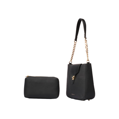 Twist Lock Shoulder Bag with Pouch