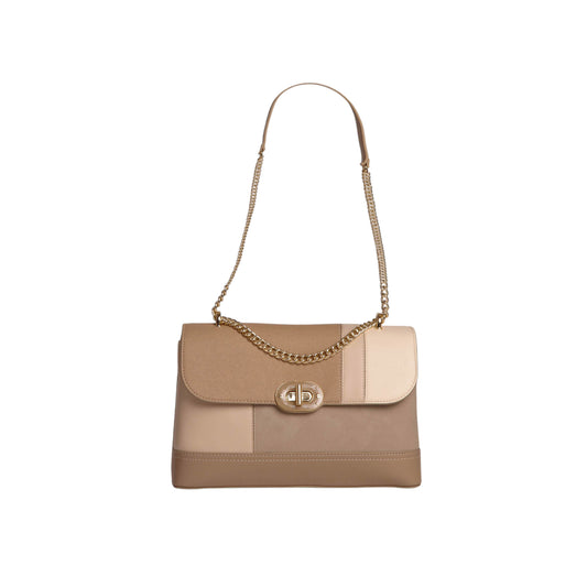 Chic Twist Lock Shoulder Bag