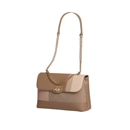 حقيبة كتف أنيقة بقفل ملتوي