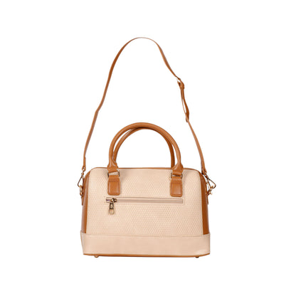 Textured Leather Handbag with Strap