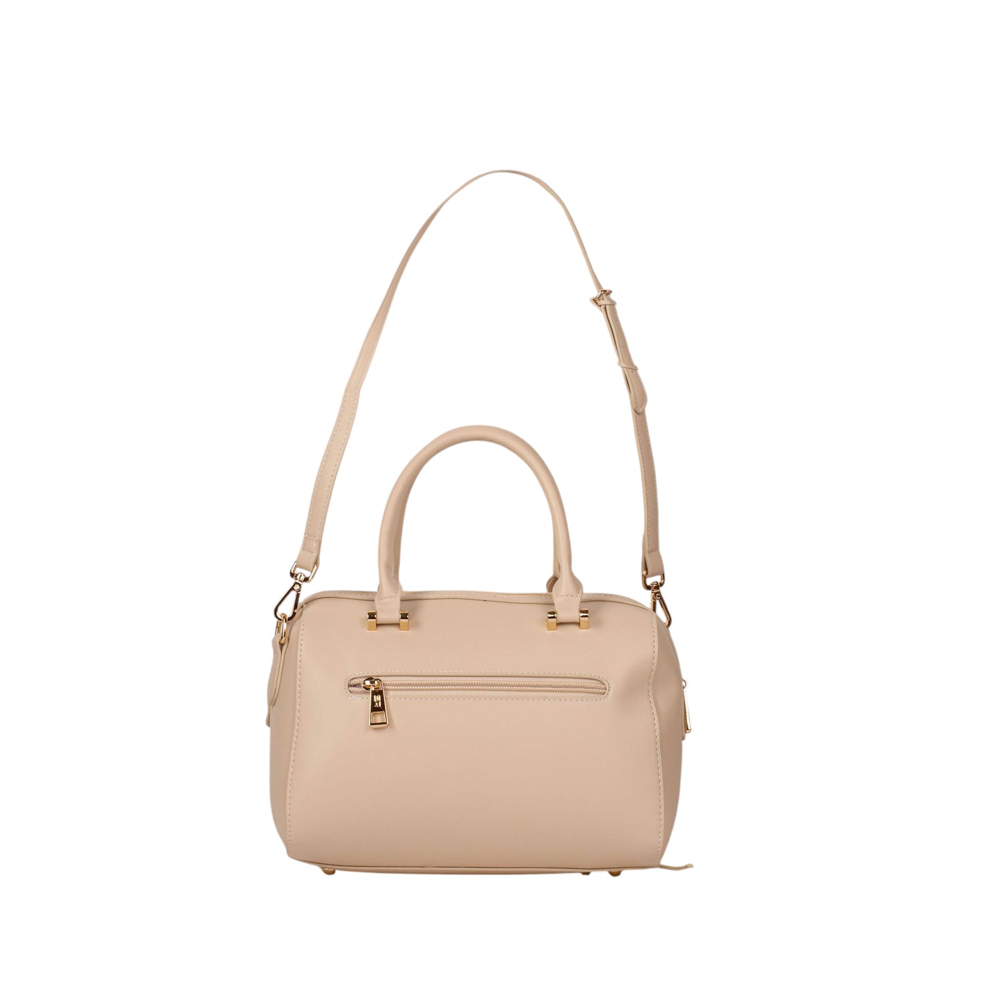 Back Zipper Handbag with Bear Medal