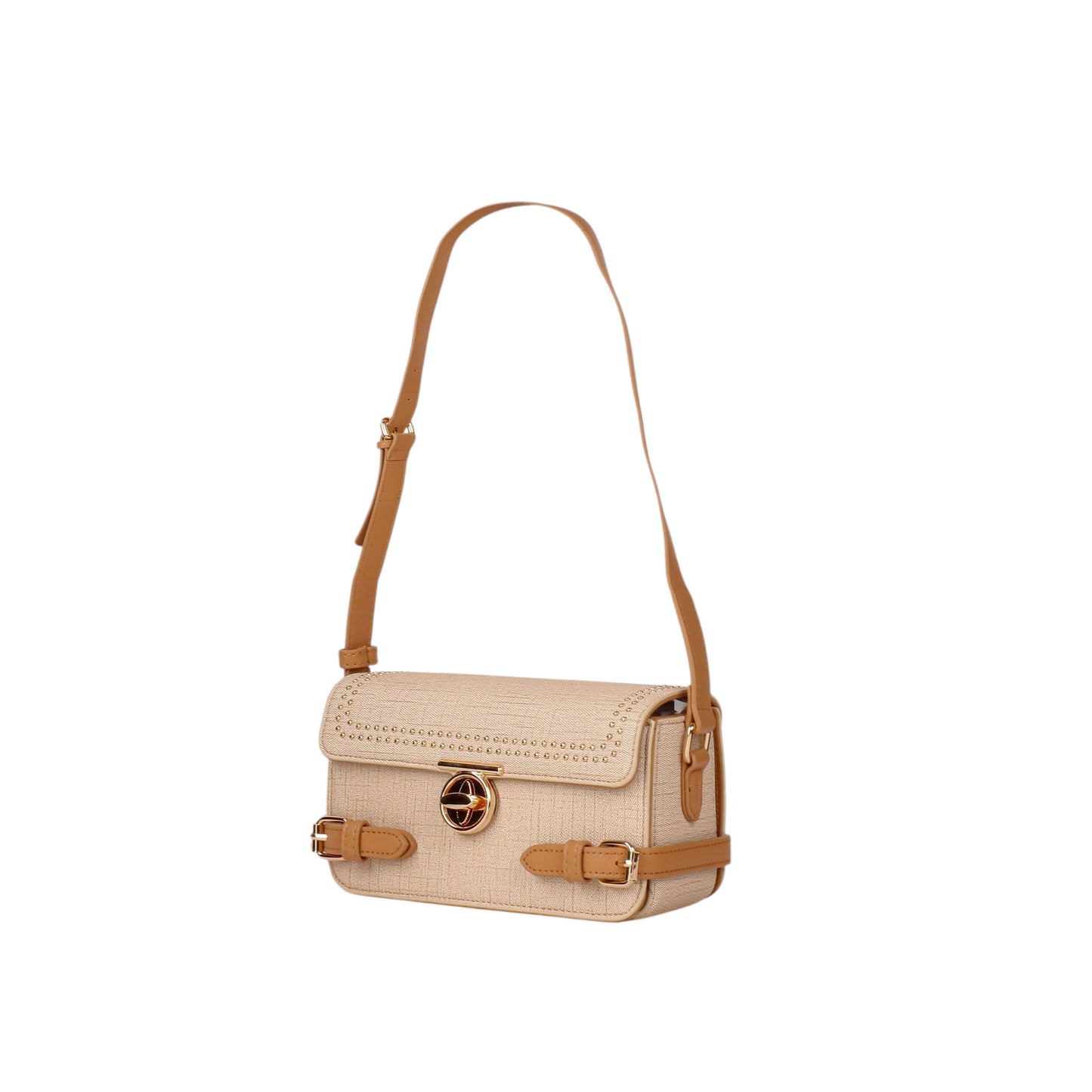 Casual Crossbody Bag with Side Buckles