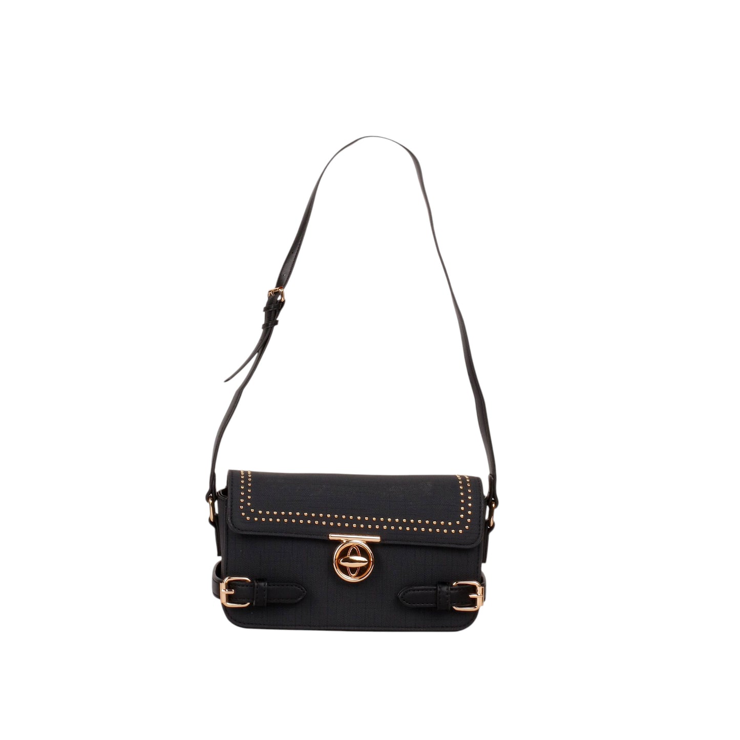 Casual Crossbody Bag with Side Buckles