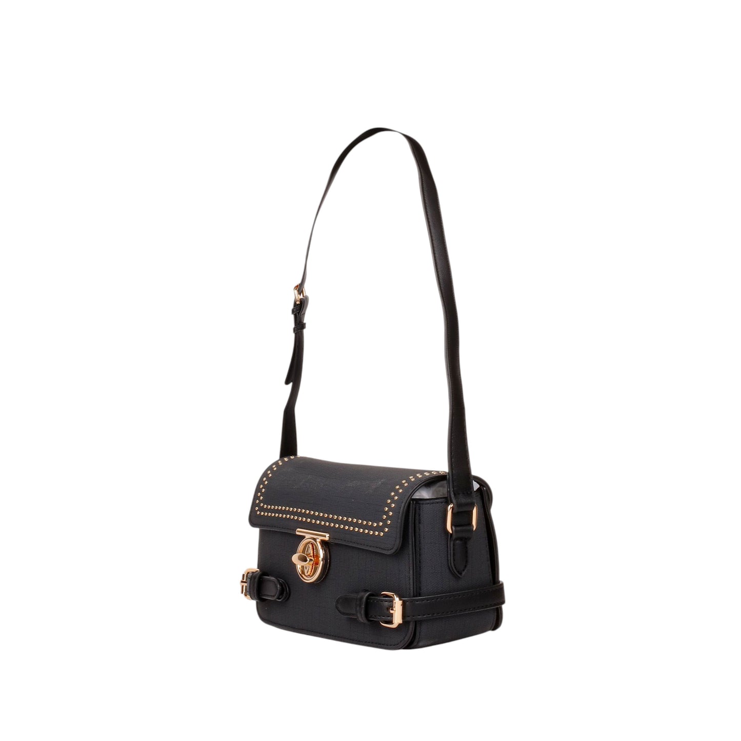 Casual Crossbody Bag with Side Buckles