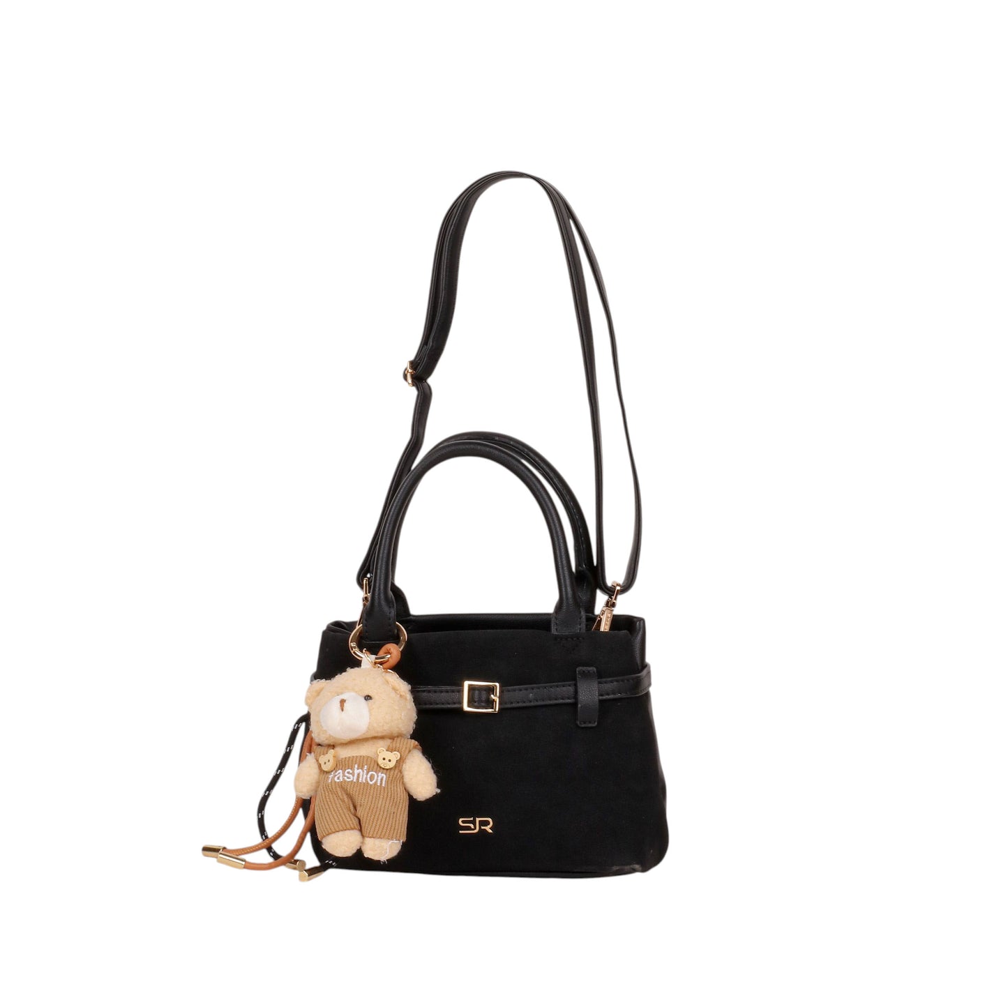 Casual Suede Leather Handbag with Medal