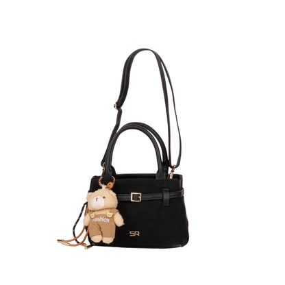 Casual Suede Leather Handbag with Medal