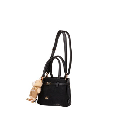 Casual Suede Leather Handbag with Medal