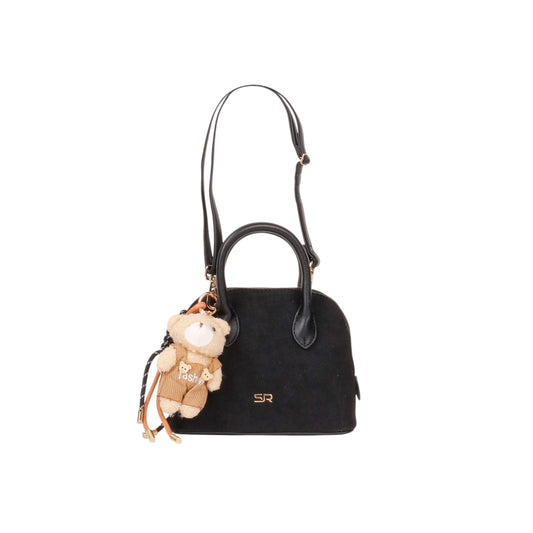 Soft Suede Handbag with Medal