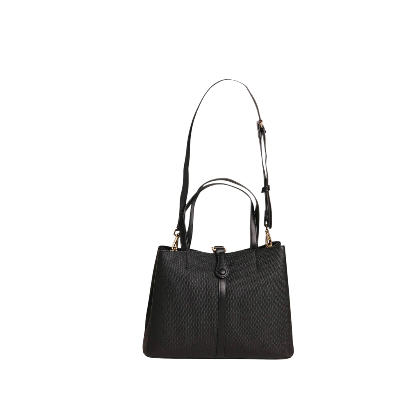 Square Design Textured Leather Handbag