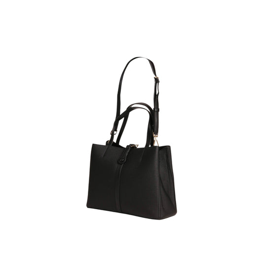 Square Design Textured Leather Handbag