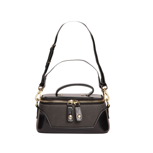 Box Handbag with Two Straps