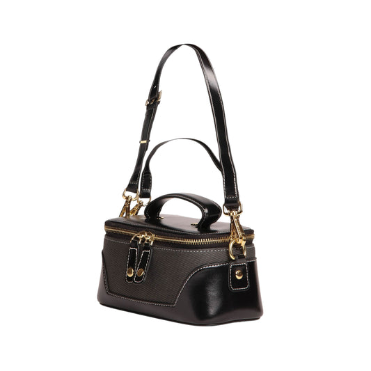 Box Handbag with Two Straps