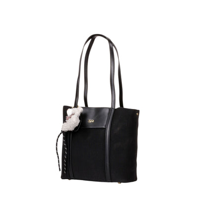 Stylish Shoulder Bag with Bear Medal