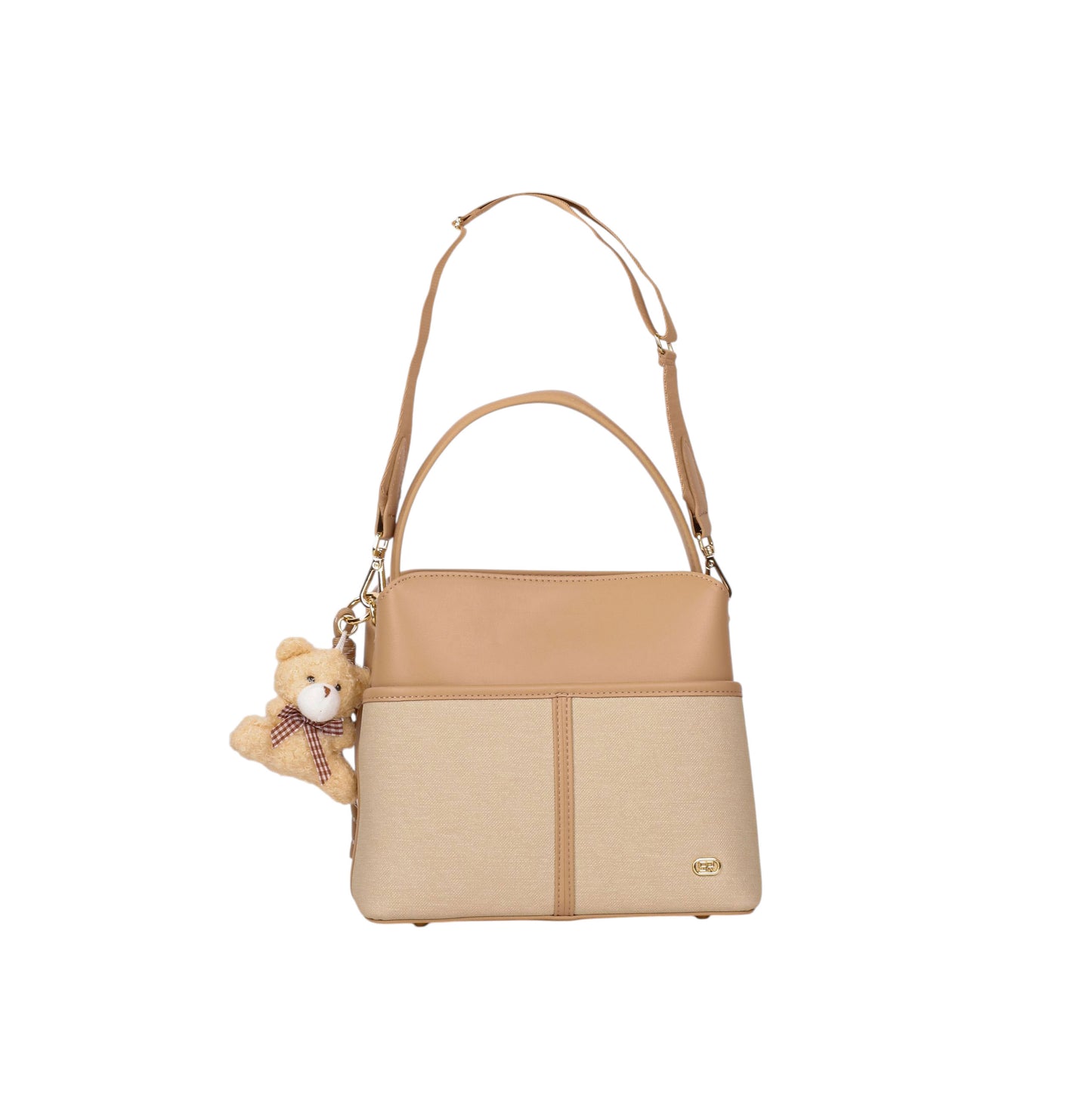 Structured Handbag with Bear Medal