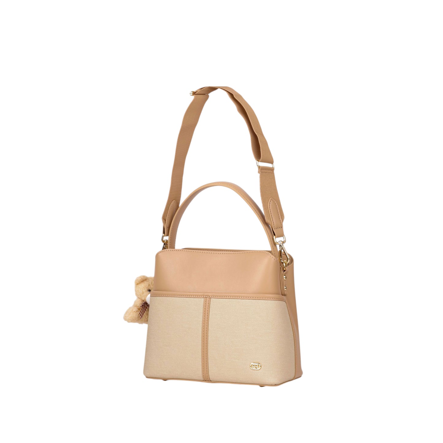 Structured Handbag with Bear Medal