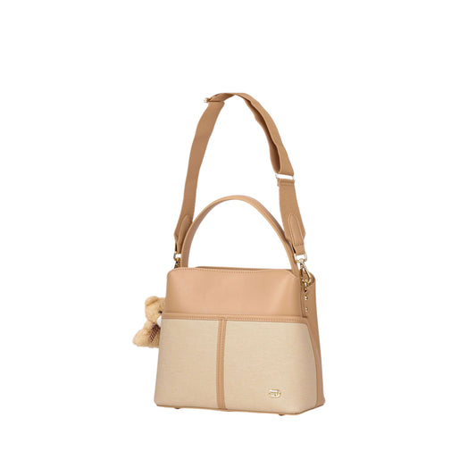 Structured Handbag with Bear Medal