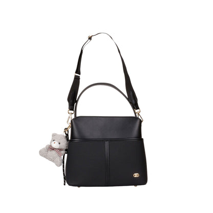 Structured Handbag with Bear Medal