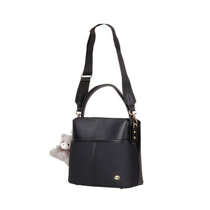 Structured Handbag with Bear Medal