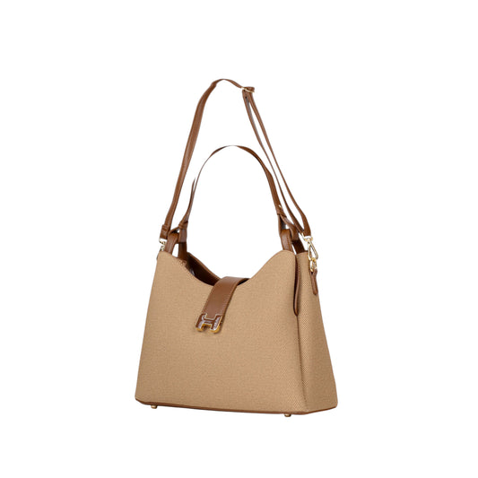 Ribbed Fabric Shoulder Bag