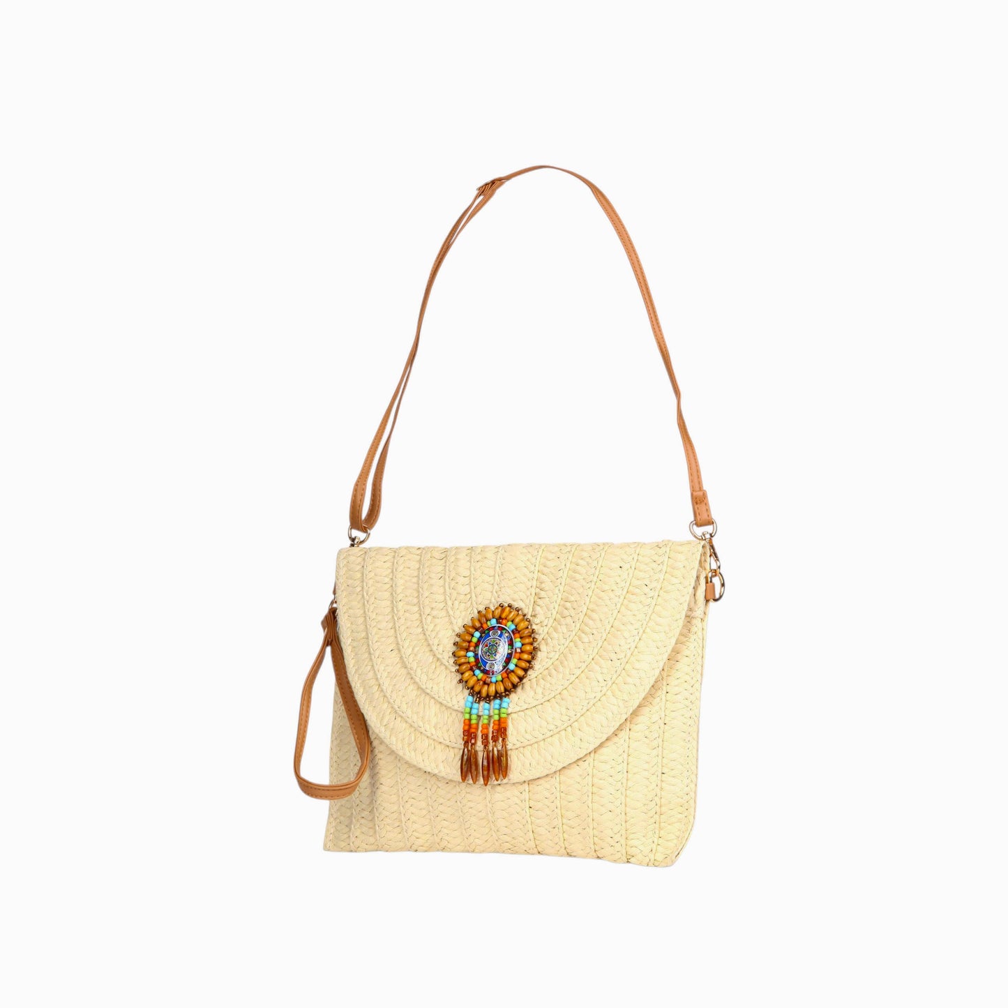 Burlap Clutch with Extra Strap