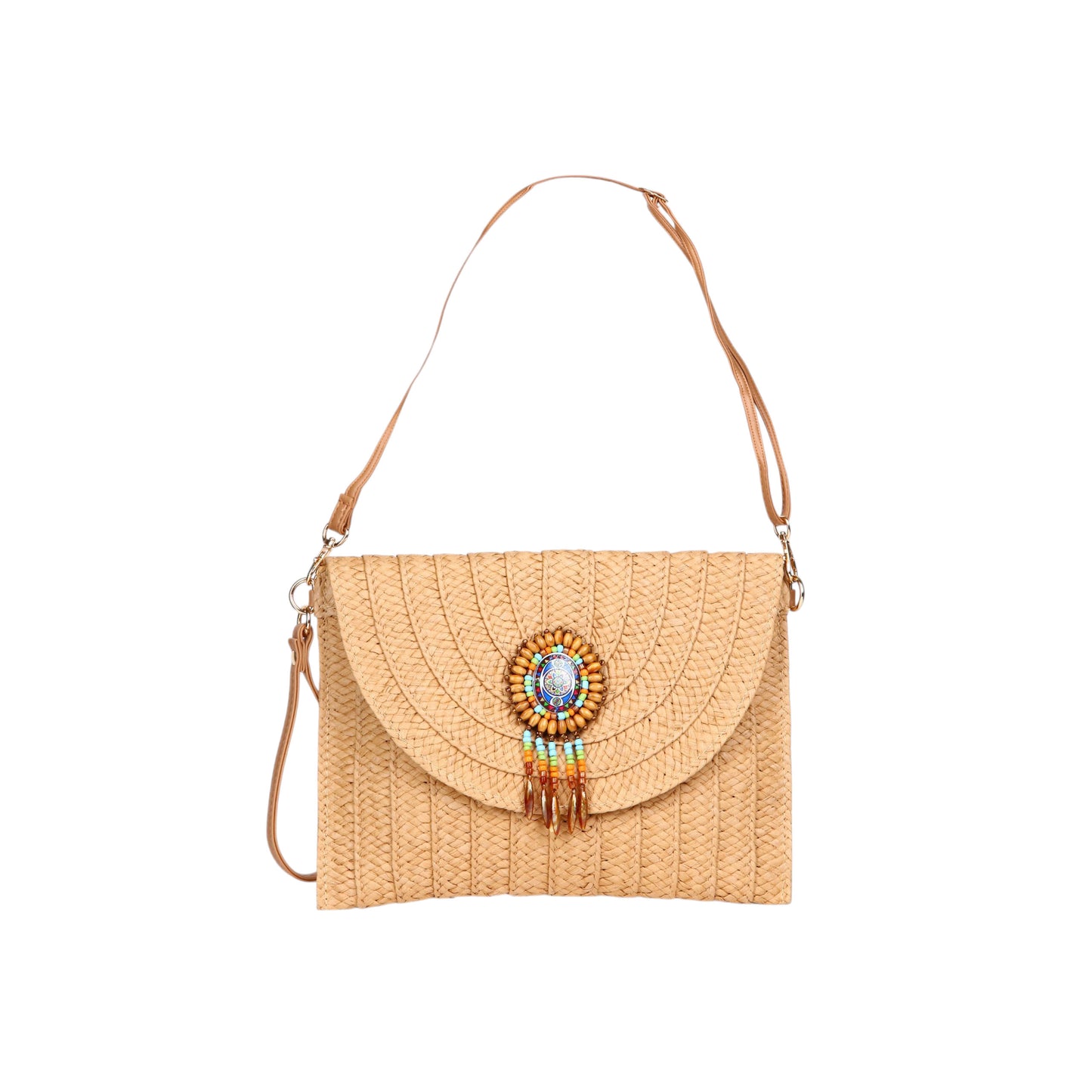 Burlap Clutch with Extra Strap