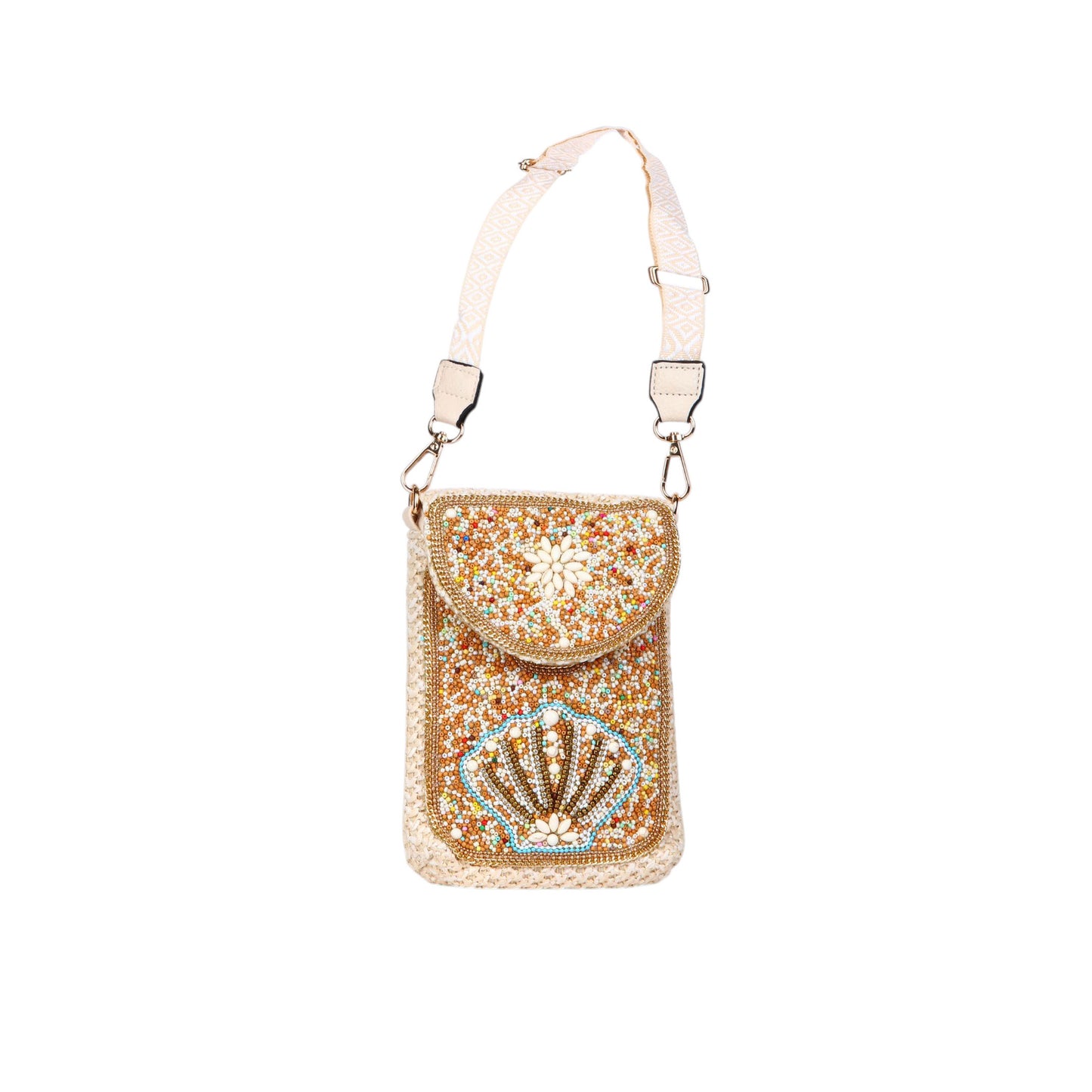 Beaded Flap Mini Bag