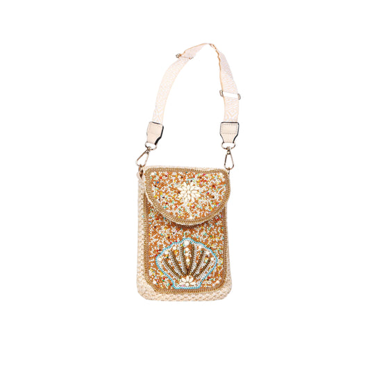 Beaded Flap Mini Bag