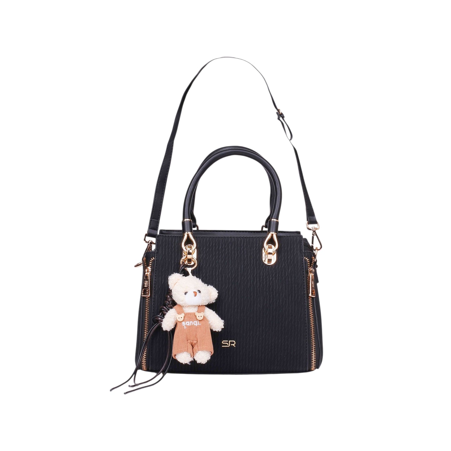 Side Decorative Zipper Handbag