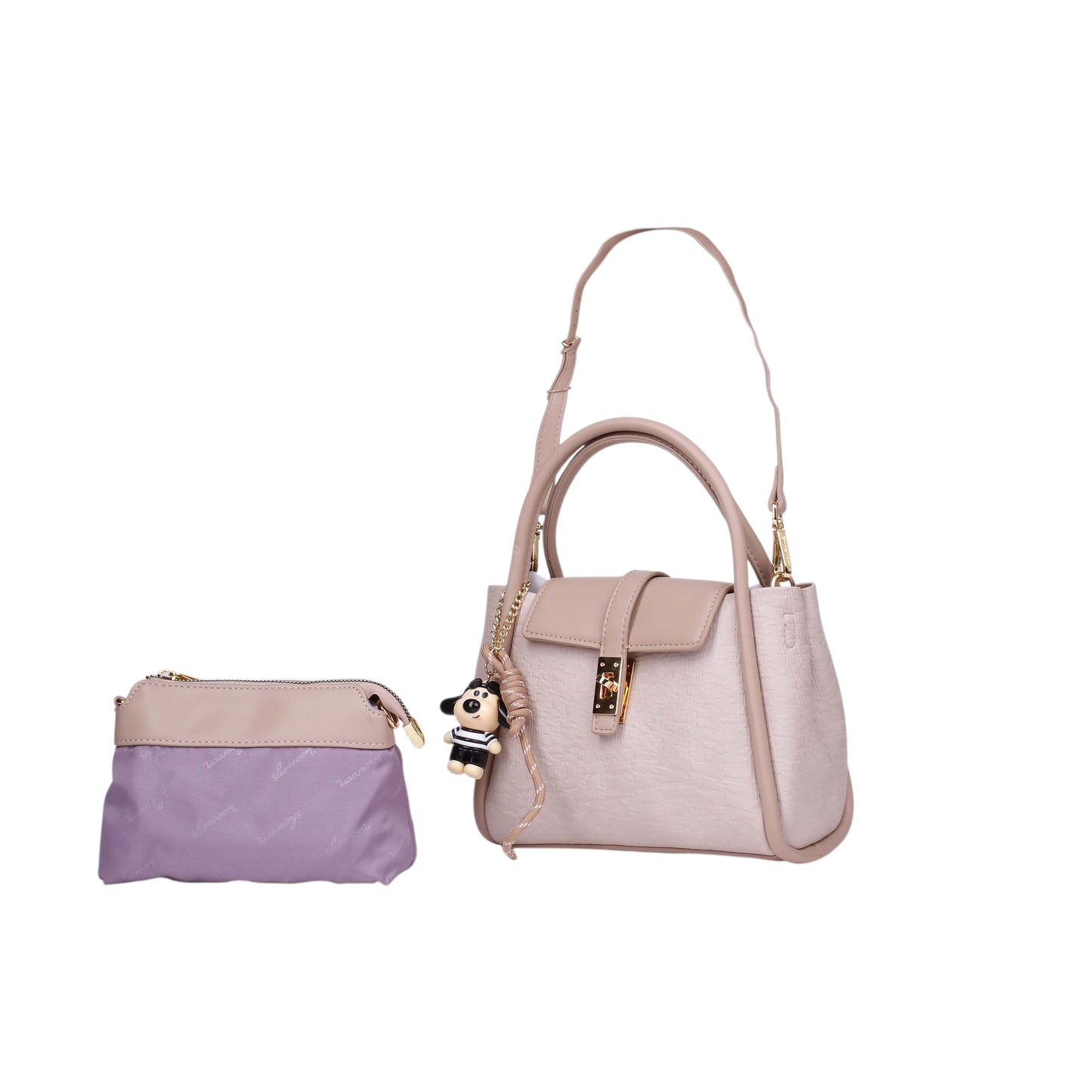 Flap Handbag with Pouch