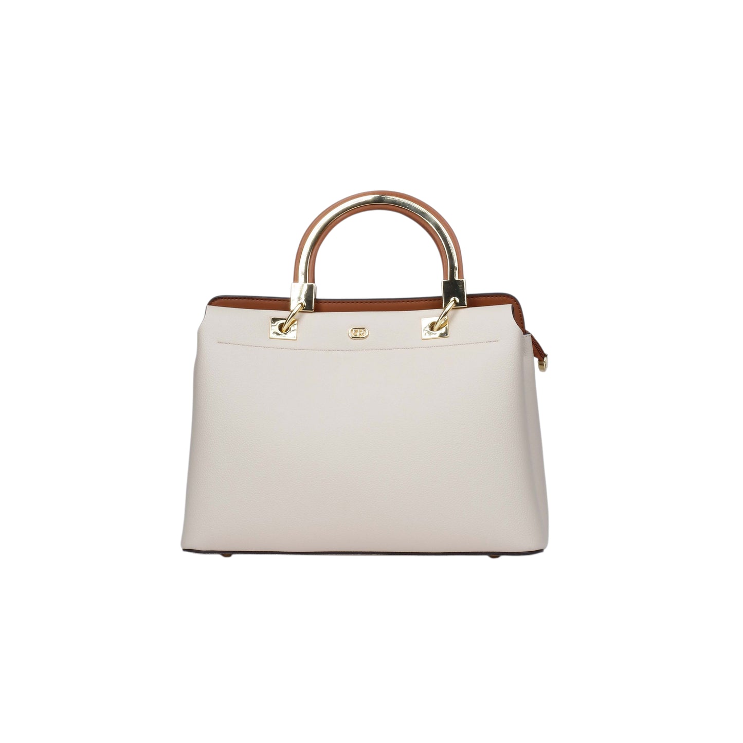 Stylish Handbag with Metal Handle