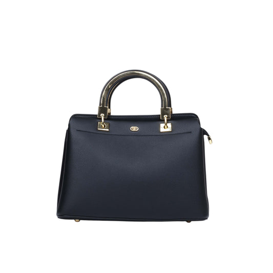 Stylish Handbag with Metal Handle