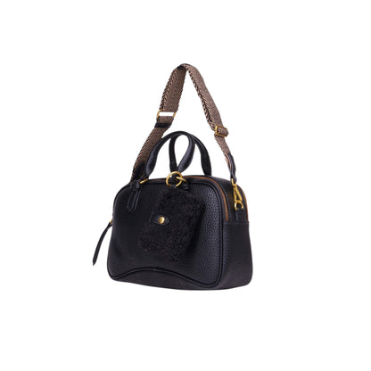 Hand Bag With Front Fur Wallet