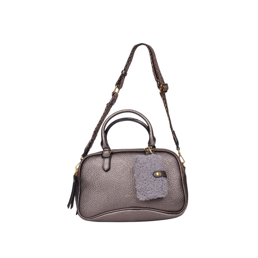 Hand Bag With Front Fur Wallet