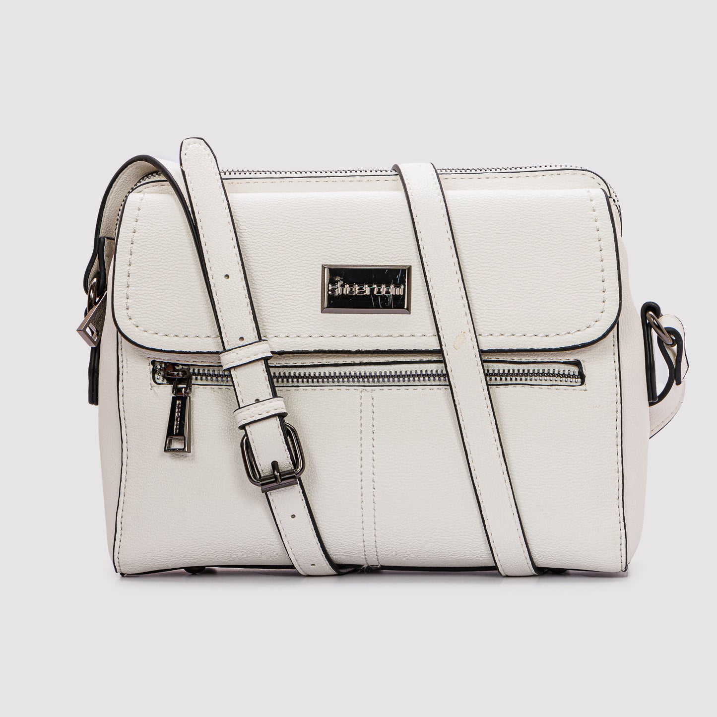 Front & Back Zip Pockets Crossbody Bag