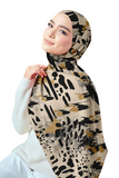 Tiger Printed Chiffon Crepe Scarf