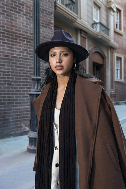 Notch Collar Midi Coat