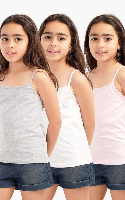 Pack of 3 Cami Tops for Girls