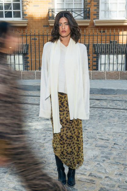 Soft Ribbed Knitted Scarf