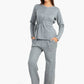 Carina Heather Grey Knitted Pyjama Set