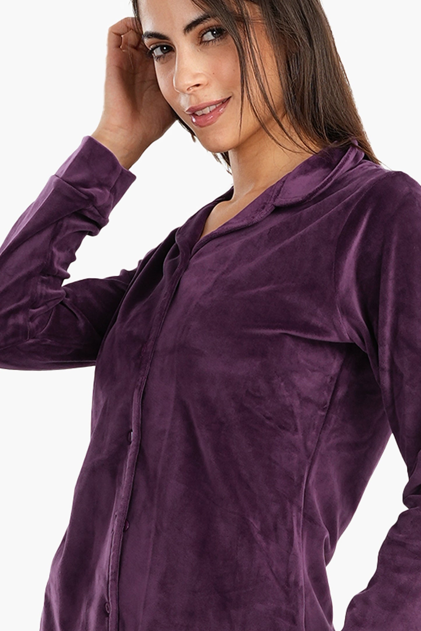 Carina Velvet Classic Pyjama Set