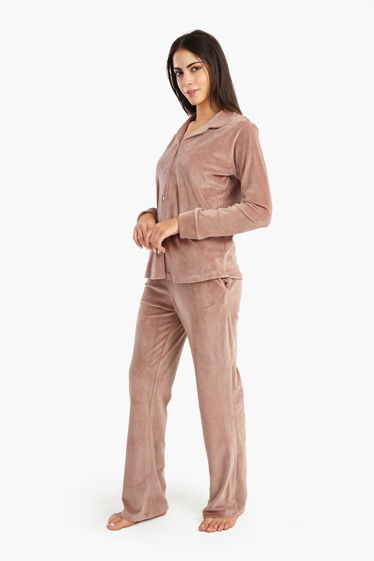 Carina Velvet Classic Pyjama Set