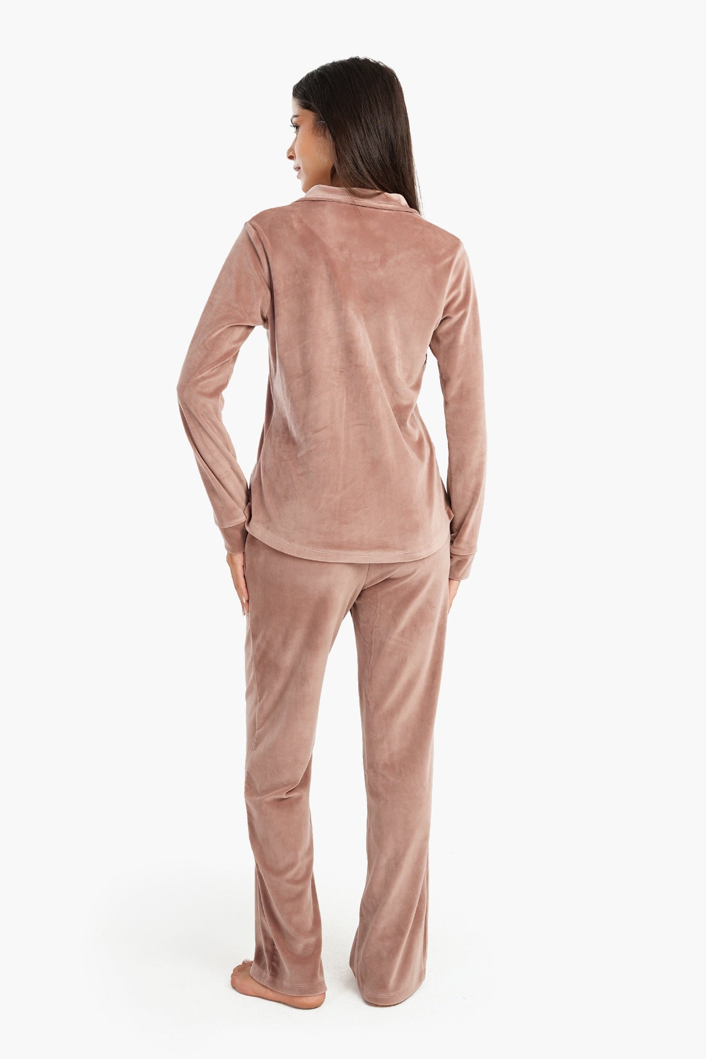 Carina Velvet Classic Pyjama Set