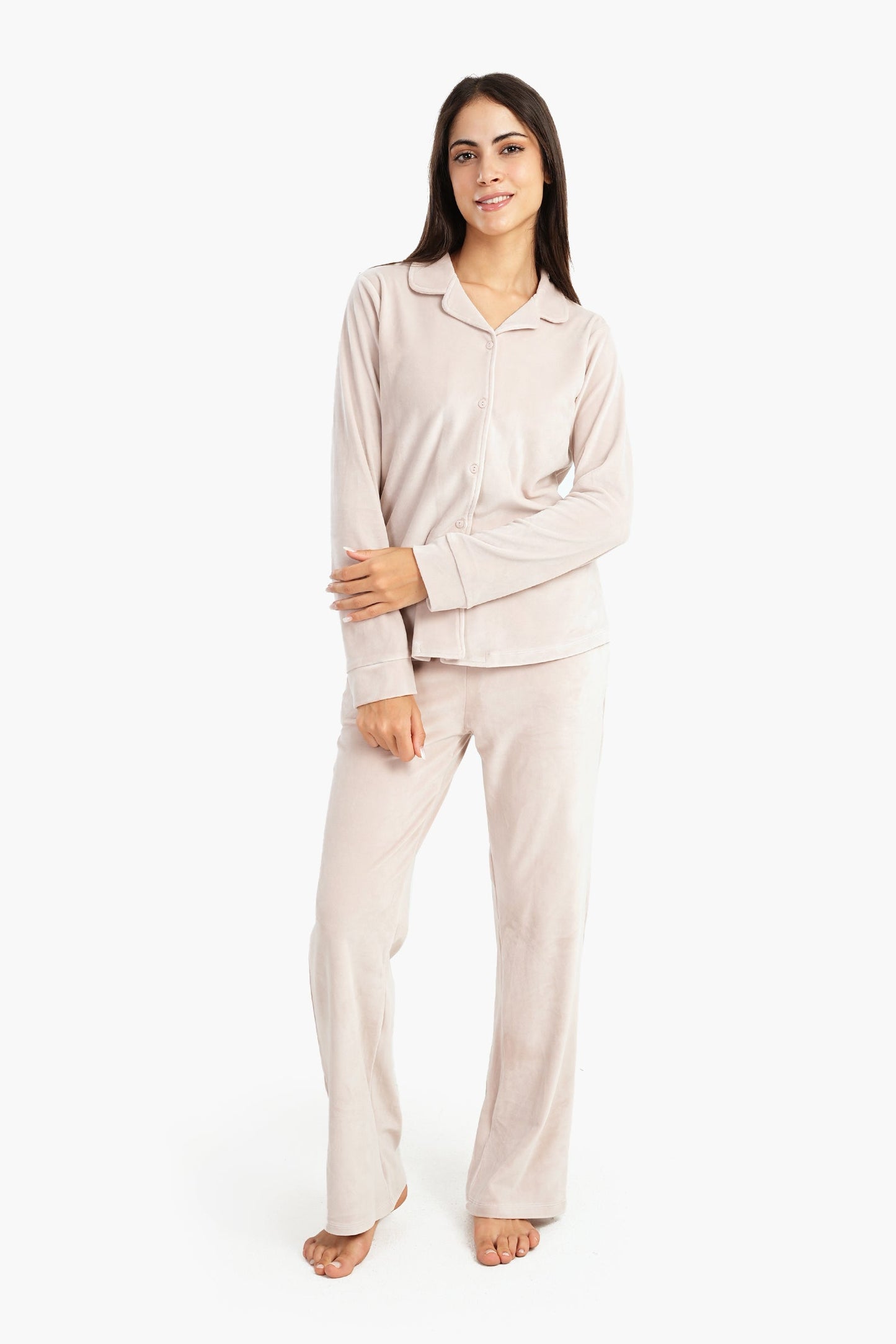 Carina Velvet Classic Pyjama Set