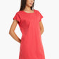 Red Back Cross Round Neck Nightgown