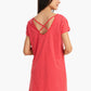 Red Back Cross Round Neck Nightgown