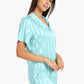 Carina Striped Turquoise Sleep Shirt