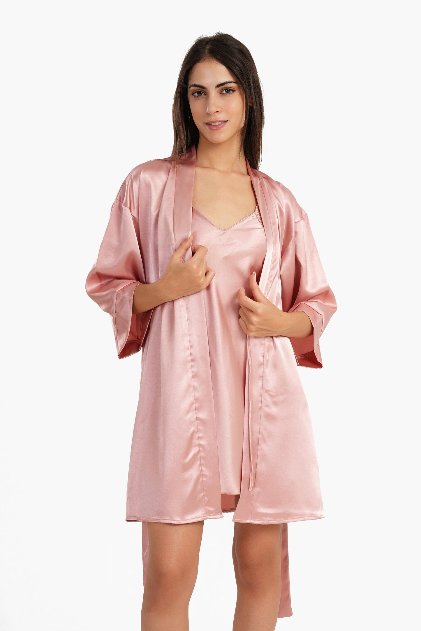 Carina Short Satin Robe