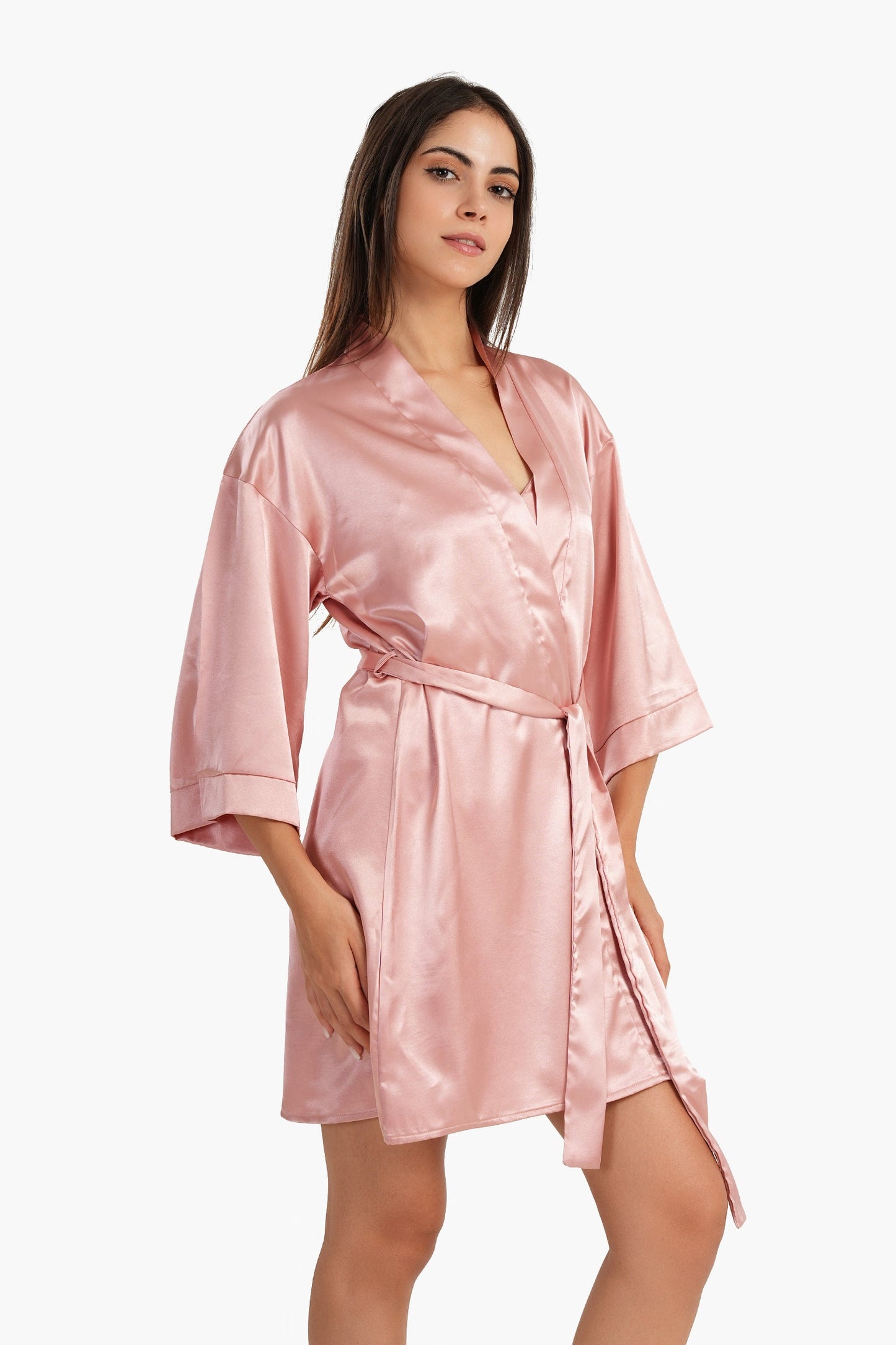 Carina Short Satin Robe