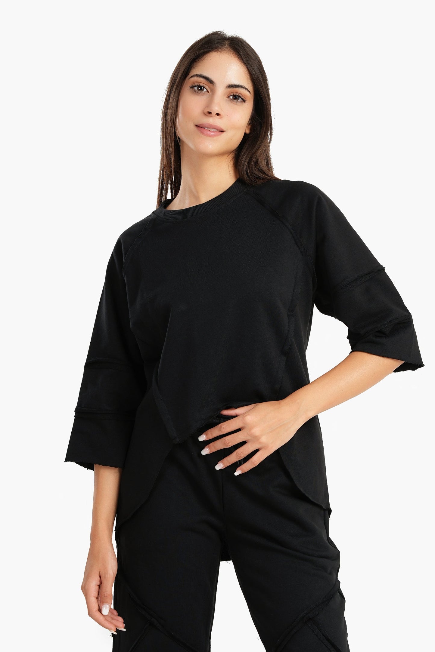 Carina Lounge Sweatshirt with 3/4 Sleeves